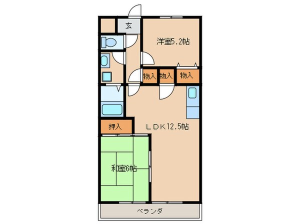 メゾンドオオモリの物件間取画像